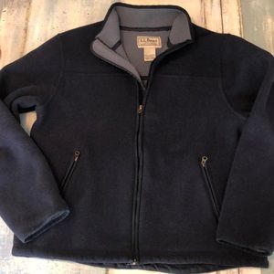 LL bean men’s fleece sweater jacket. Size large